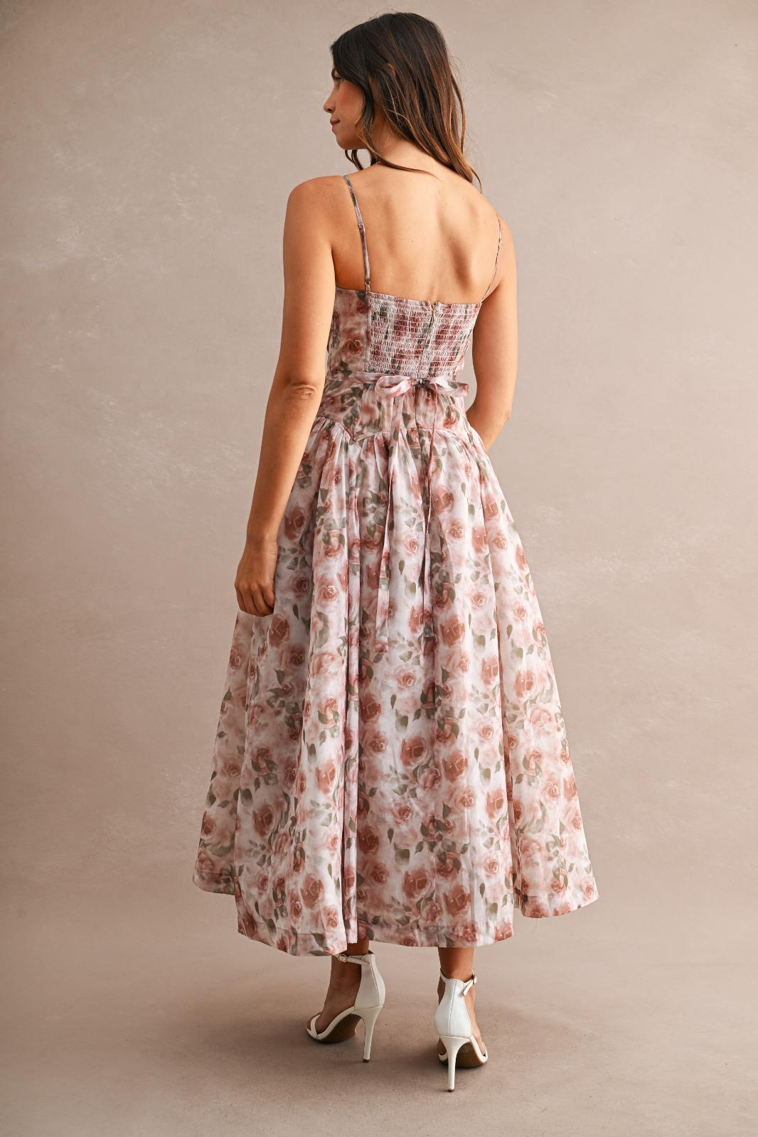 Rose Garden Cut Out Midi
