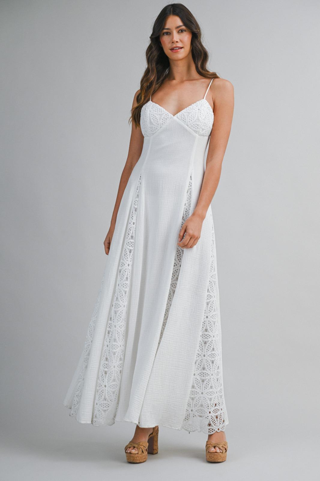 Coastal Crochet Maxi Dress