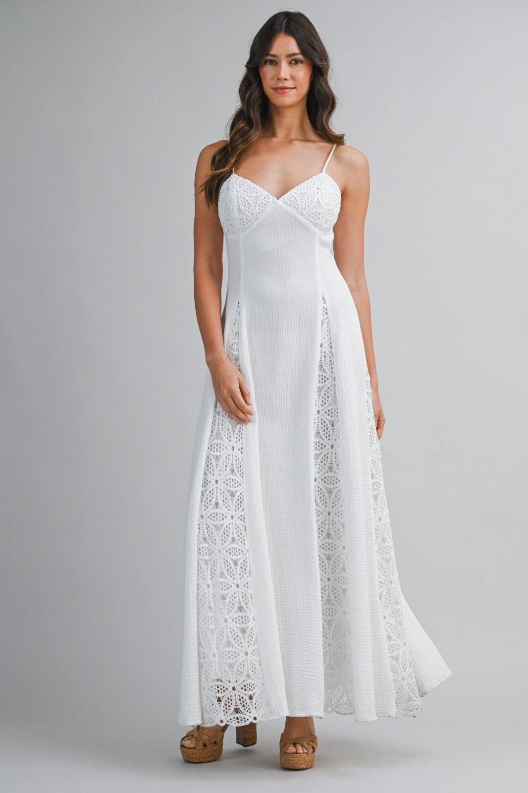 Coastal Crochet Maxi Dress