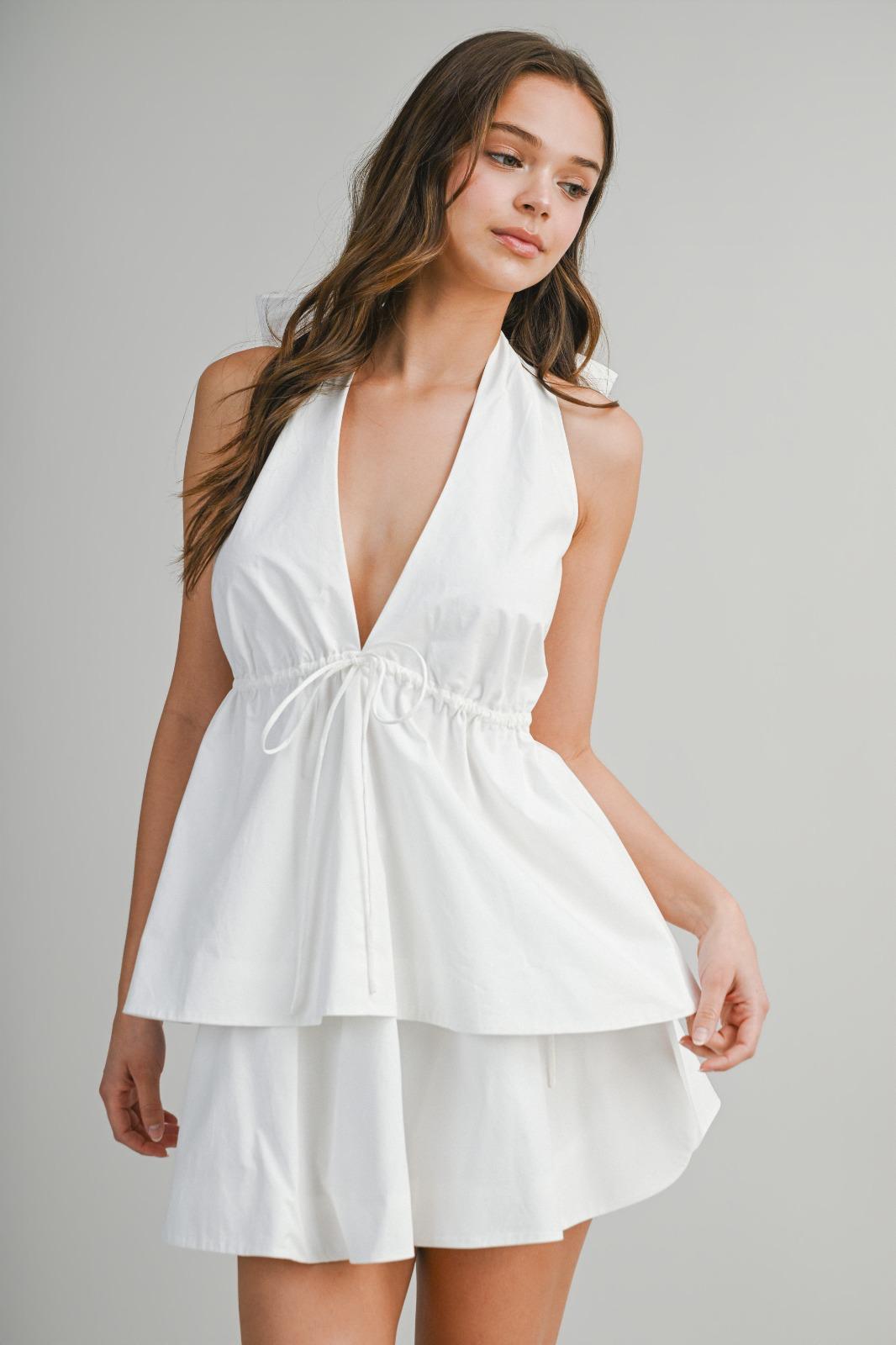 Sculpted Halter Short Set