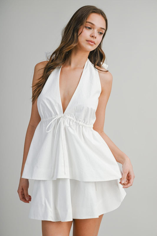 Sculpted Halter Short Set
