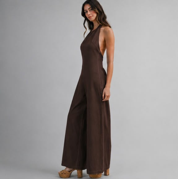 Cocoa Halter Jumpsuit