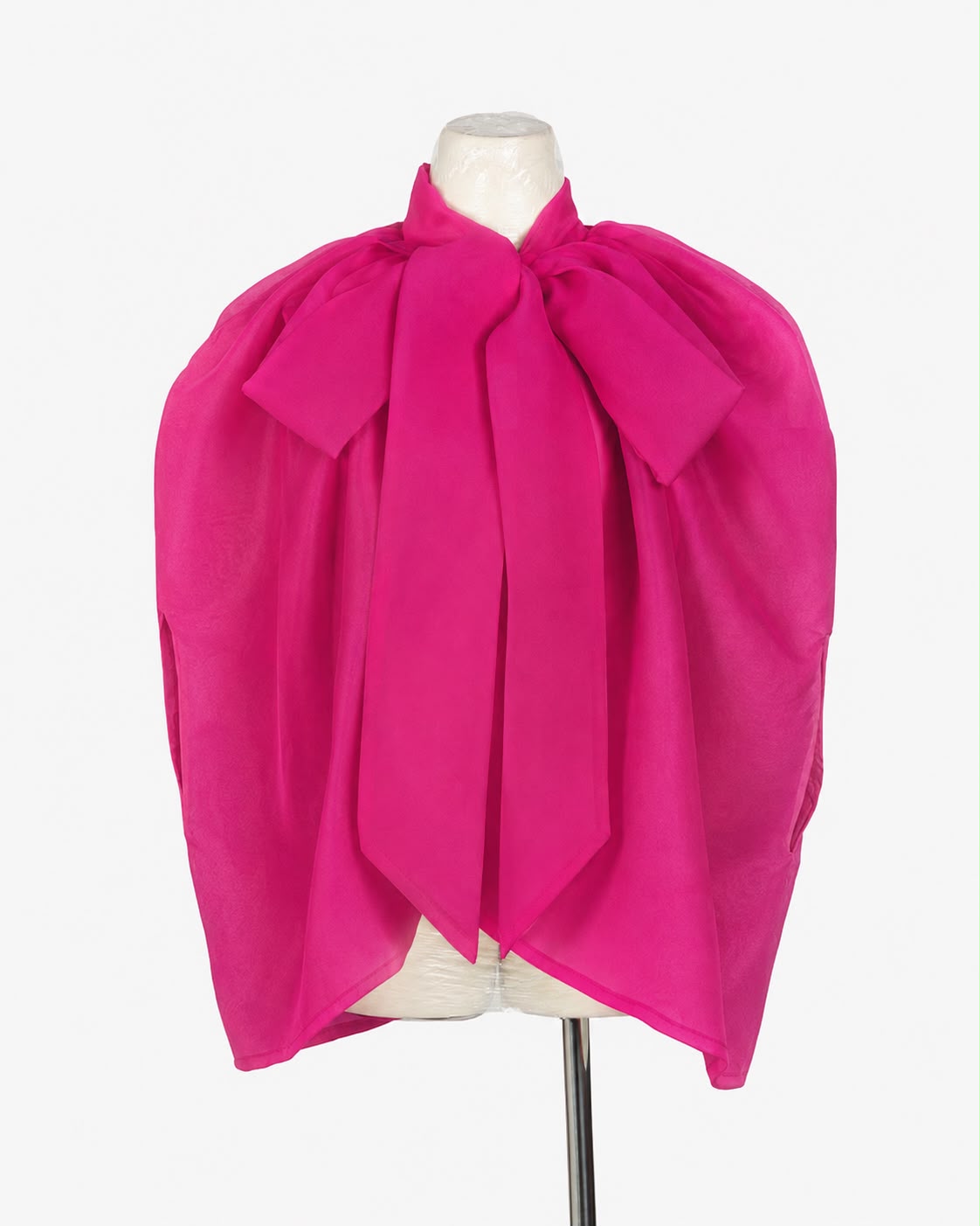 Magenta Bow Blouse