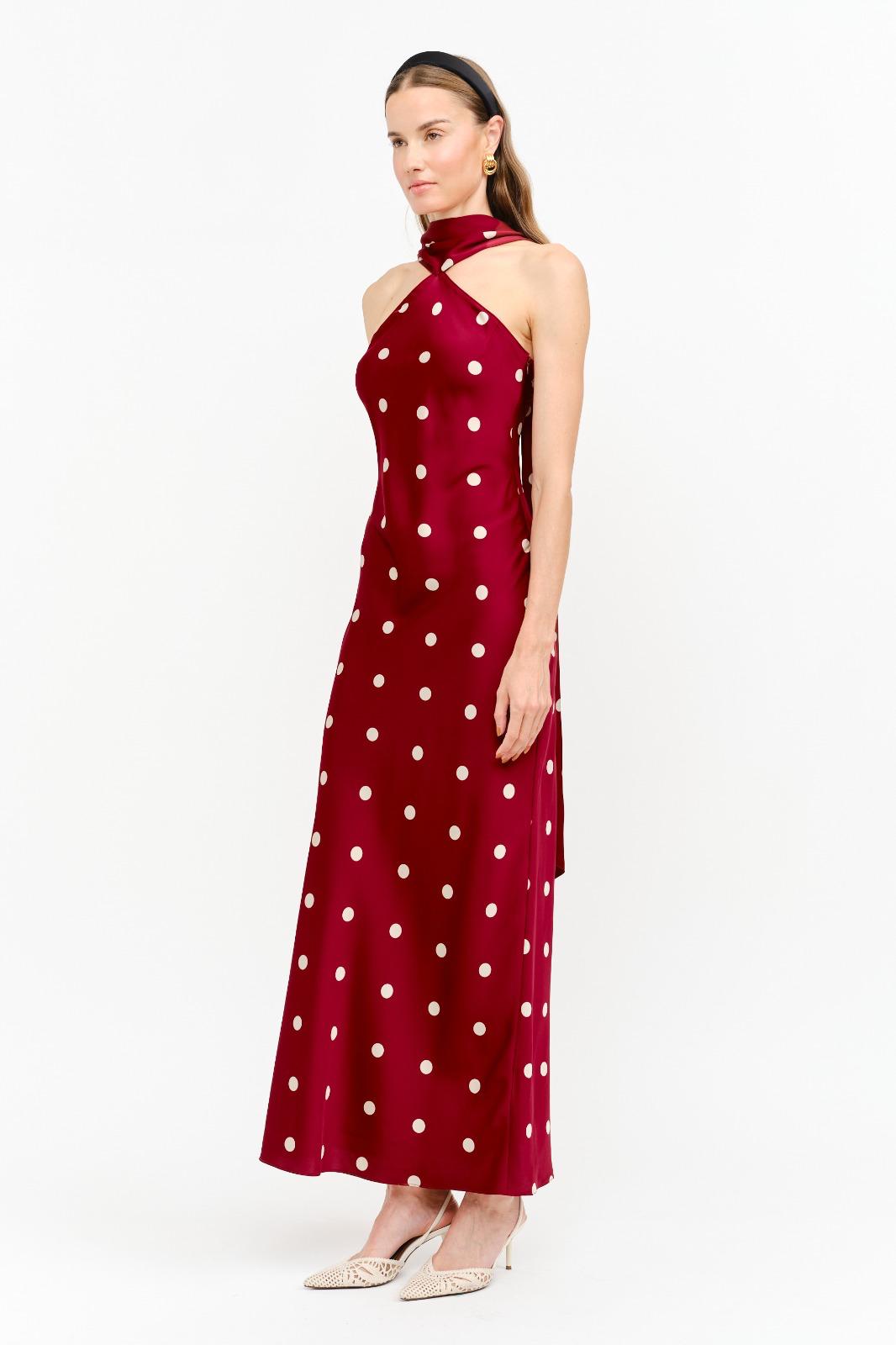 Polka Dot Halter Maxi