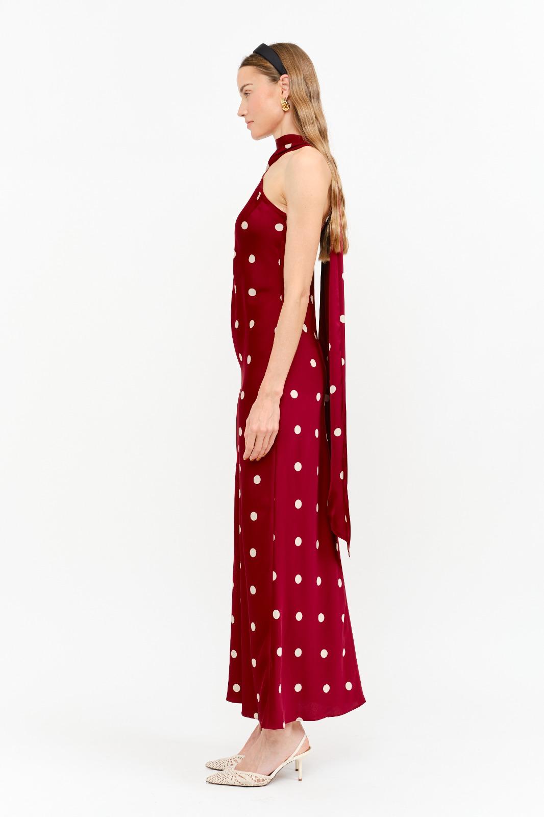 Polka Dot Halter Maxi