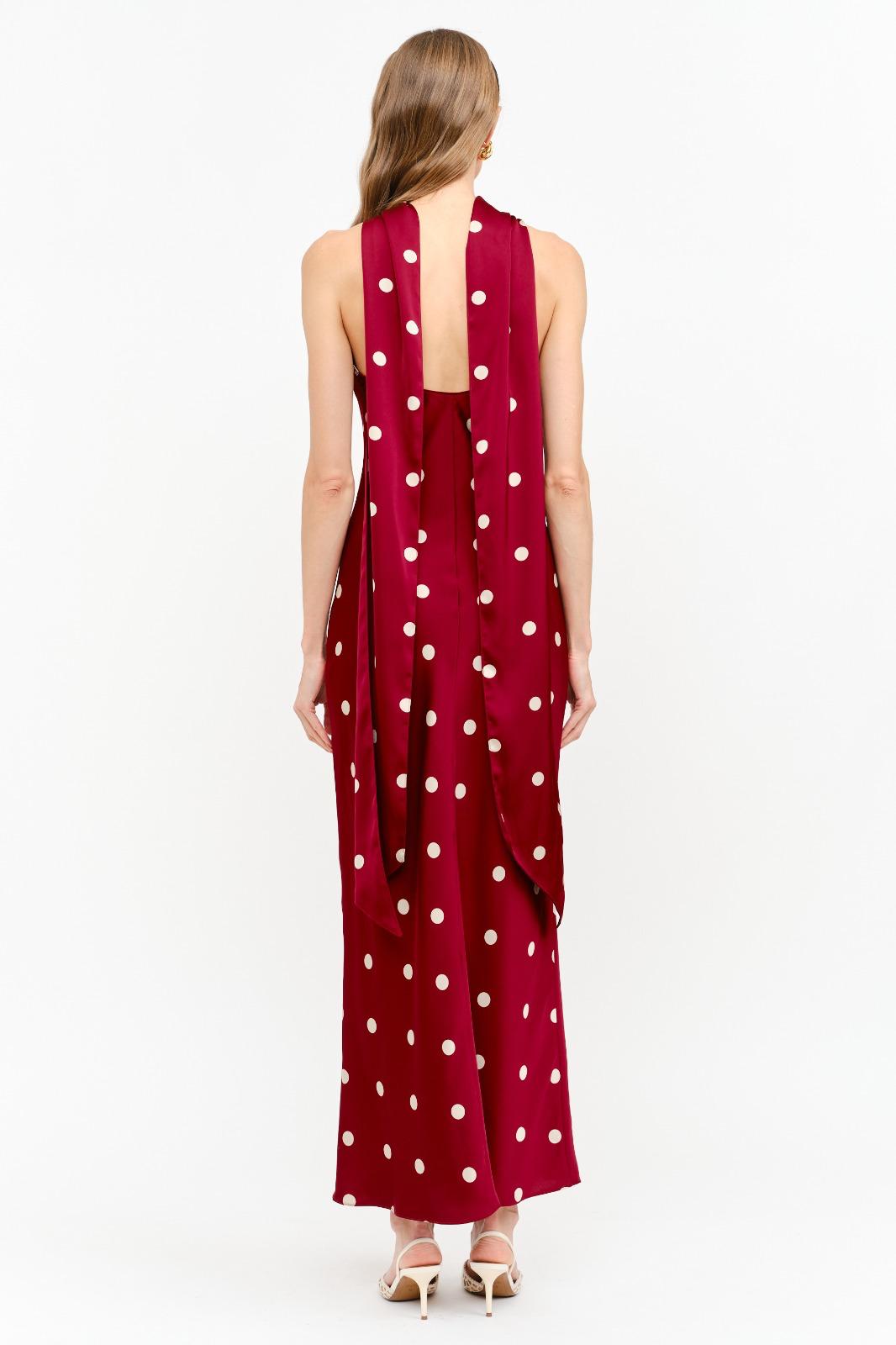 Polka Dot Halter Maxi
