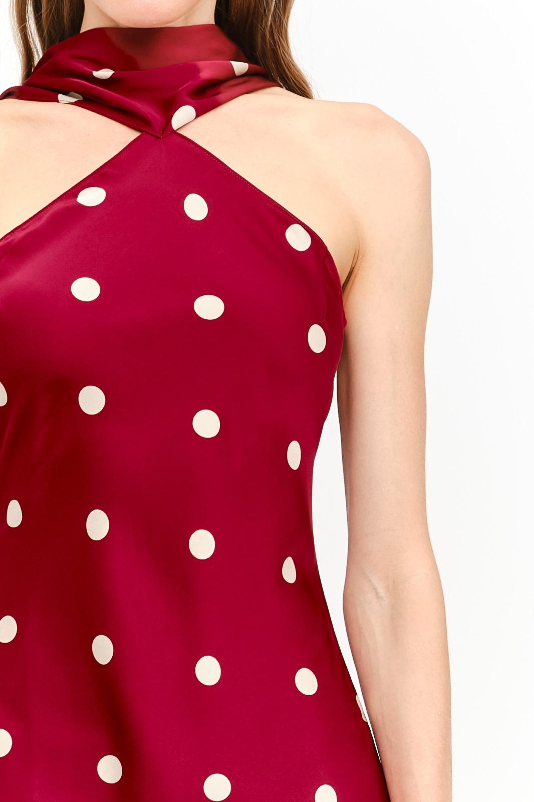 Polka Dot Halter Maxi