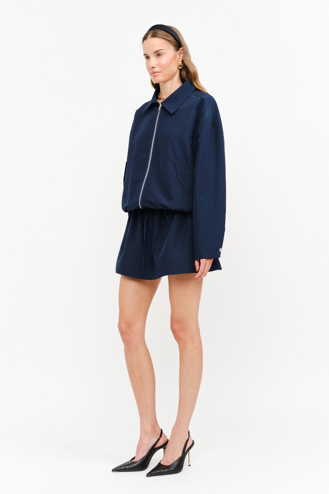 Navy Zip Jacket Skort Set