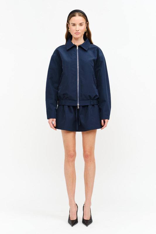 Navy Zip Jacket Skort Set