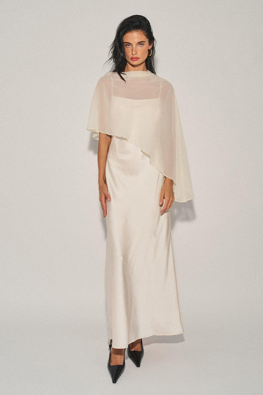 Draped Chiffon Maxi