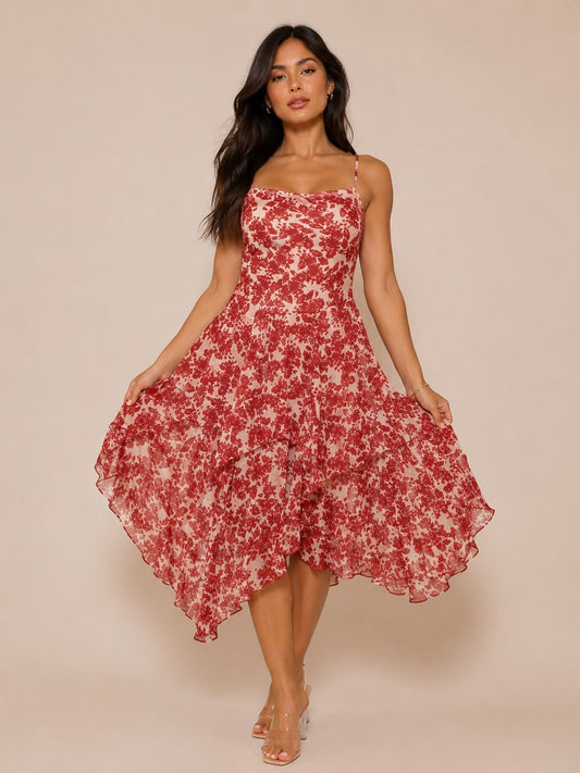 Rosewood Handkerchief Dress