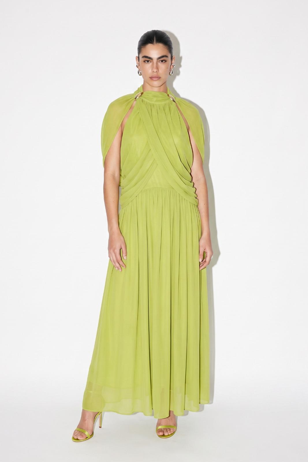 Golden Ring Halter Gown
