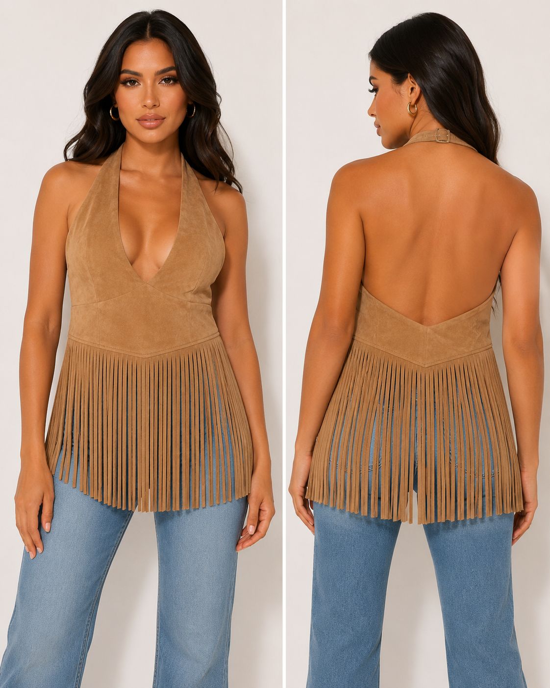 Desert Fringe Halter Top