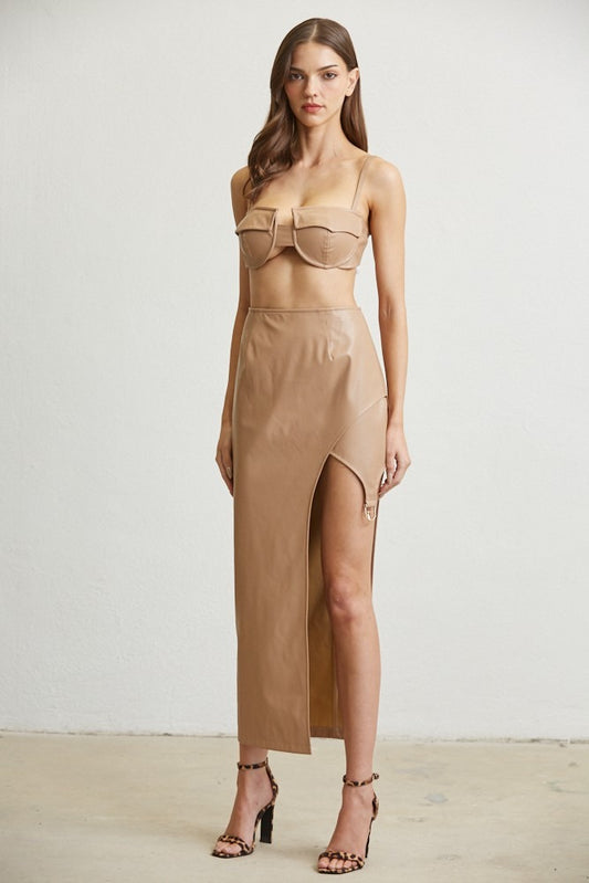 Leather Bustier Buckle Set