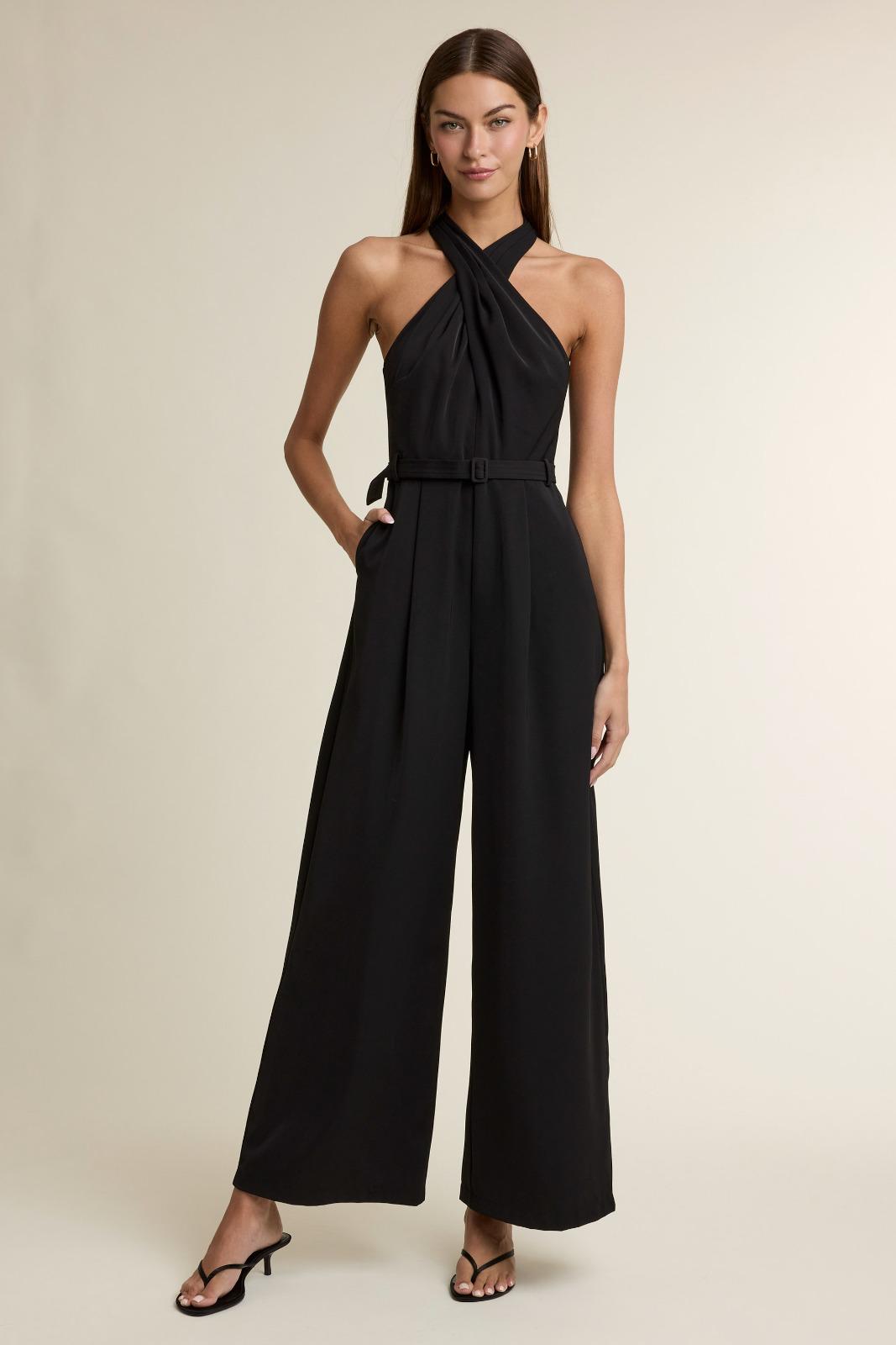 Crossover Halter Jumpsuit
