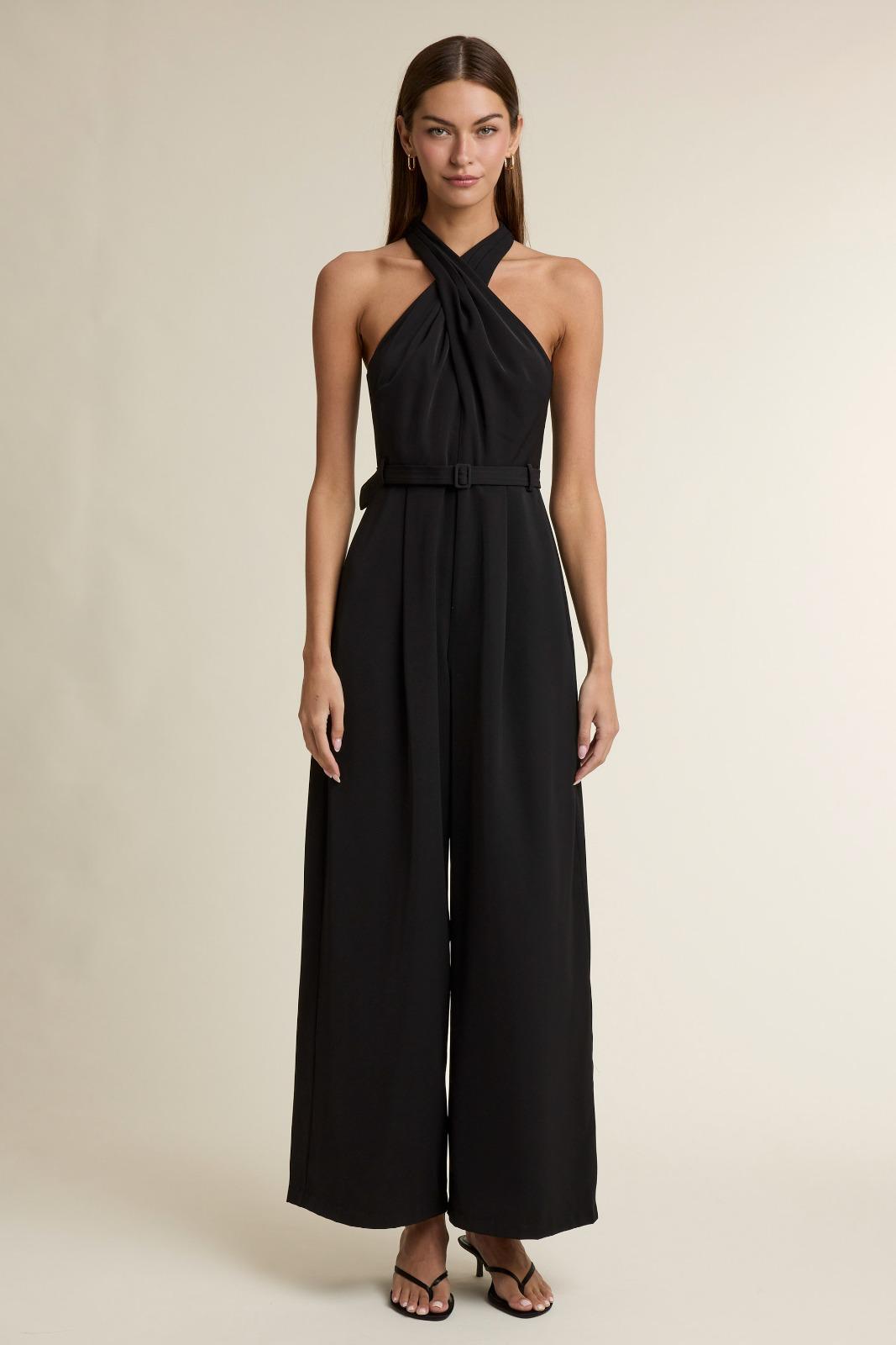 Crossover Halter Jumpsuit
