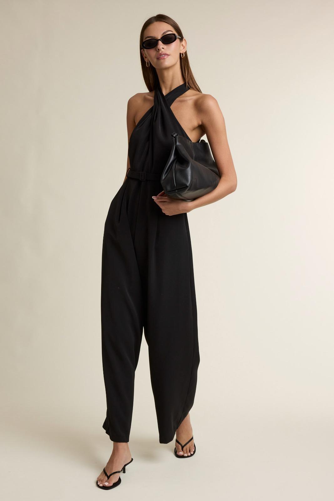 Crossover Halter Jumpsuit