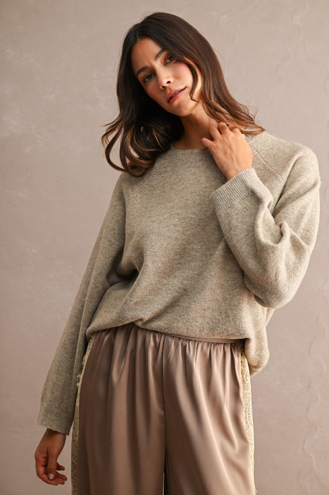 Relaxed Raglan Knit Top