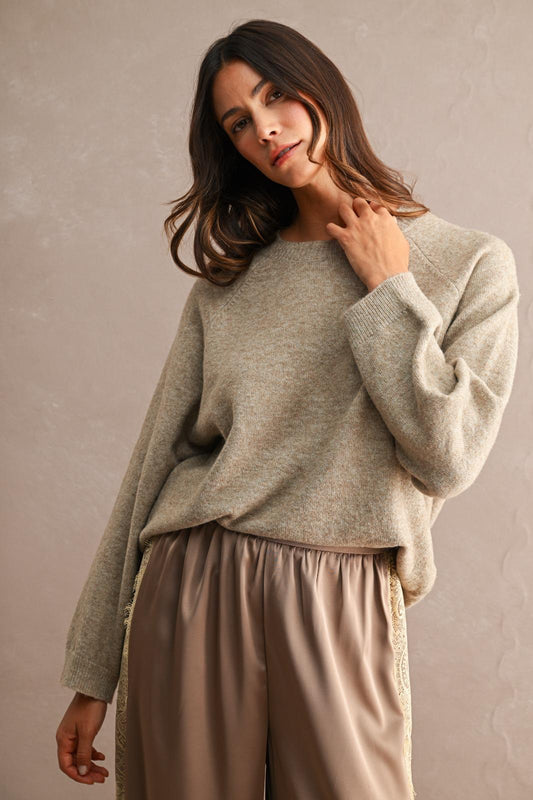 Relaxed Raglan Knit Top