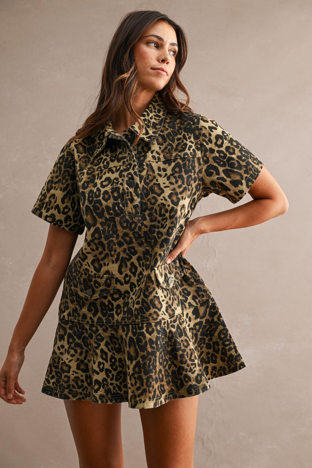Leopard Utility Shift Dress