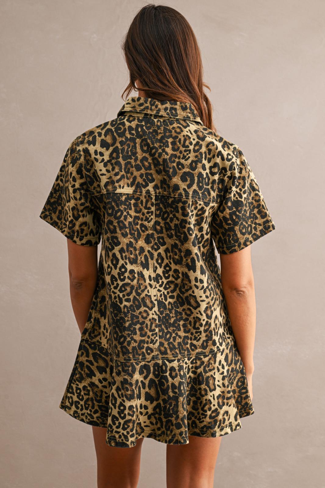 Leopard Utility Shift Dress