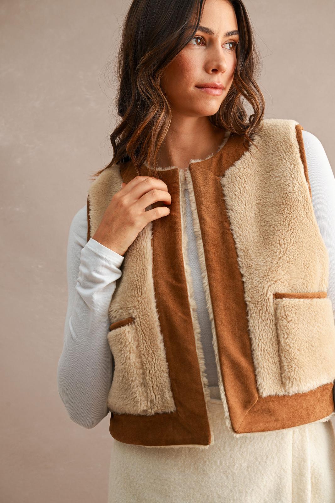 Reversible Shearling Vest