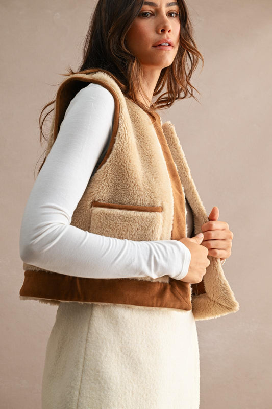 Reversible Shearling Vest