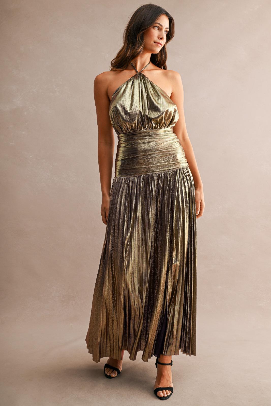 Golden Hour Halter Gown