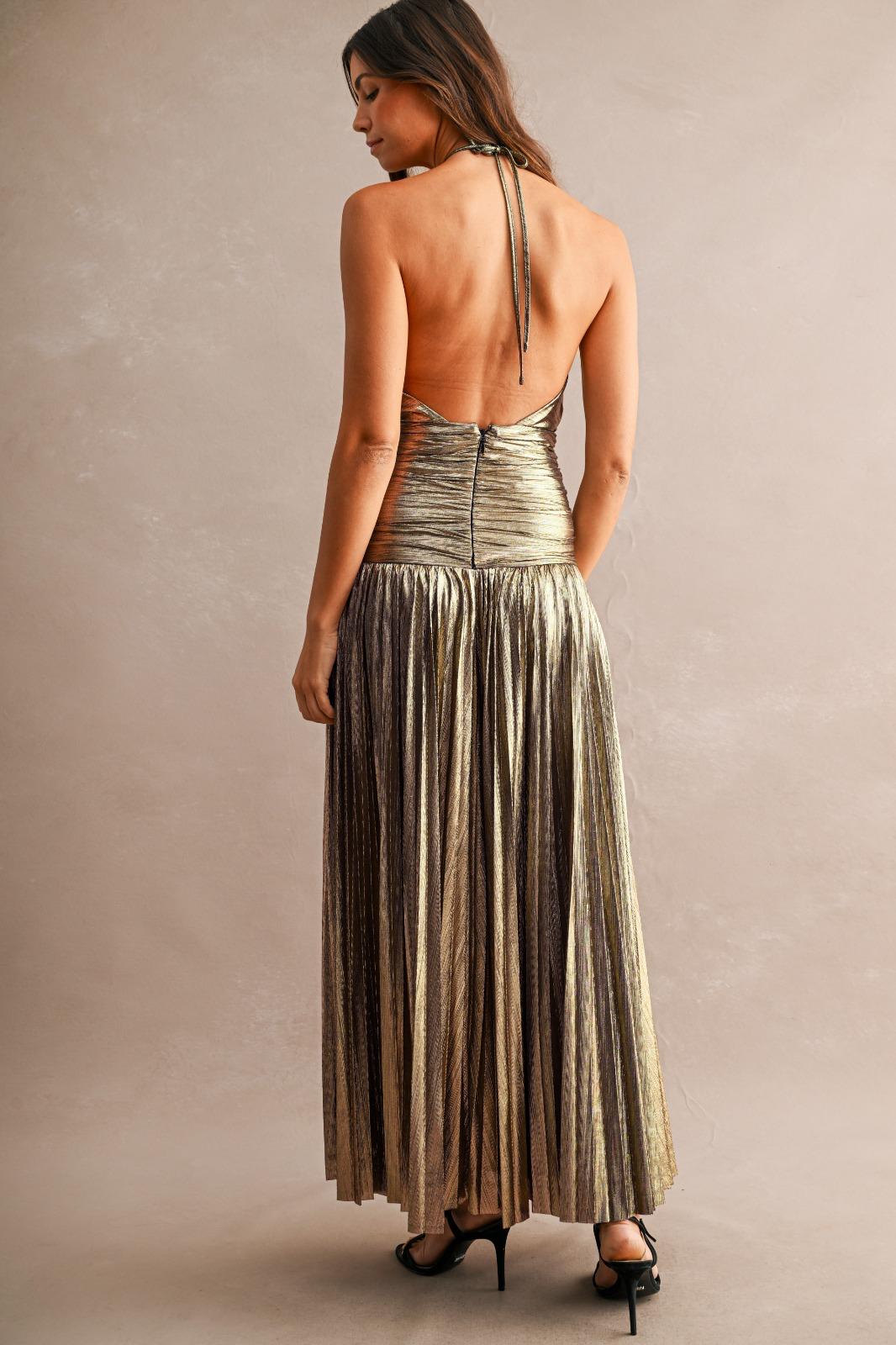 Golden Hour Halter Gown