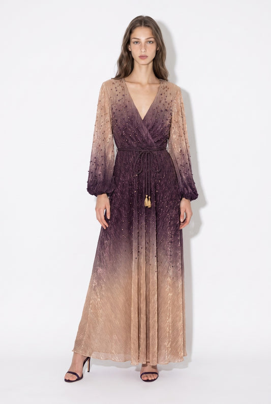 Twilight Pearl Wrap Gown